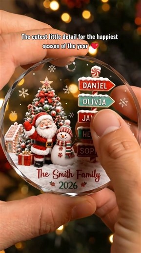 The ultimate family keepsake! ✨ Custom Glass Ornaments
