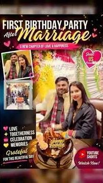“My First Birthday After Marriage 💍🎂A New Chapter of Love Begins ❤️”​⁠ #viral #ytshorts