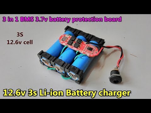 Make a 3S 12.6V Li-ion Battery Pack using 18650 battery & 3 in 1 25A BMS Module | POWER GEN