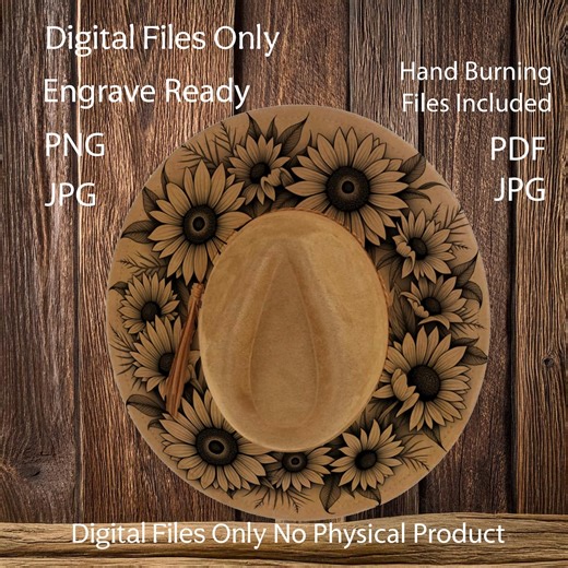 Hat Laser Burning Designs –digital Download (PDF, PNG, JPG) Includes Hand Burning Files for Wide Brim & Cowboy Hats WD3166 Floral - Etsy Canada
