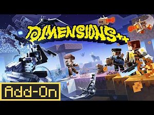 This Addon Adds 4 CUSTOM DIMENSIONS to Minecraft Bedrock!(Dimensions++ Addon)