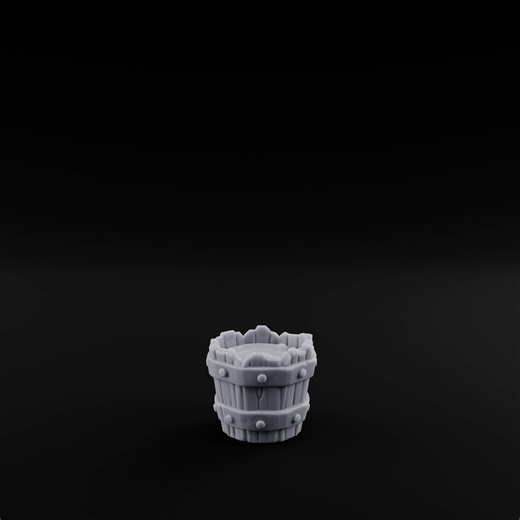 Iron-Banded Wooden Bucket