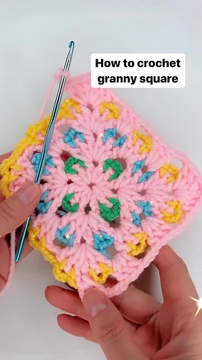 Easy Crochet Square #easy #crochet #square | Createbyk Createbyk