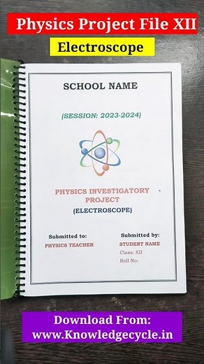Physics Investigatory Project PDF class 12 | Physics Project file