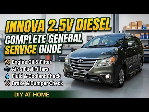 Major service Toyota Innova 2.5v Diesel || Complete Process 🛠️😍💥|| Car Ekdam New Ho Gayi 👍🏻