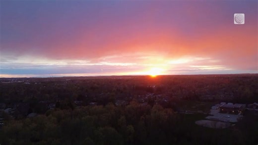 Stunning April sunset over Waterloo, Ontario