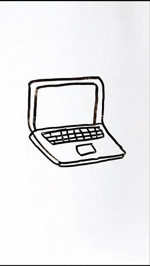 Laptop Drawing 💻 ছবি আঁকা #shorts #ytshorts #art