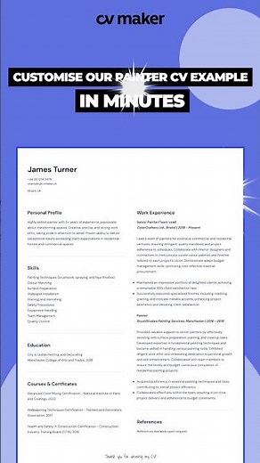 Painter CV Example!