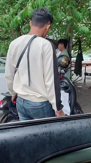 Stack of Cash in Outdoor Scooter Scene