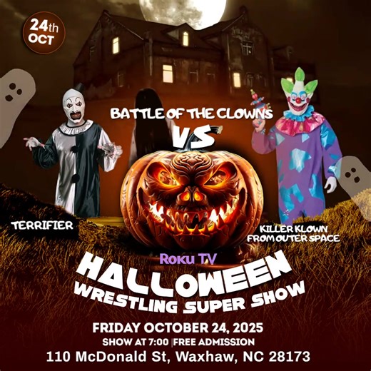 The Battle of the Clowns 2025! Tomorrow Night! CWU Halloween Super Show | Xtreme World Wrestling
