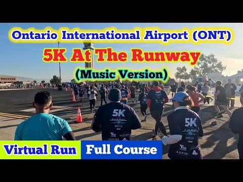 2026 ONT 5K At The Runway (Full Course)｜Treadmill Running Scenery & Music (Virtual Run)