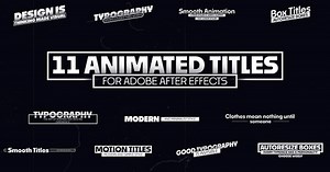 11 Animated Titles | After Effects