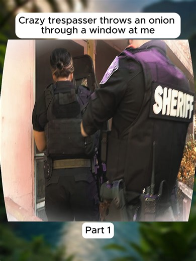 Crazy trespasser throws an onion through a window at me #cops #copsoftiktok #arrested #pattymayo #bountyhunter