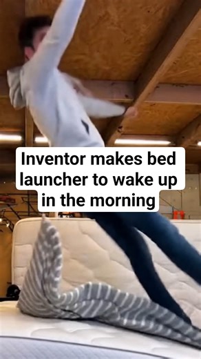 inventor makes bed launcher alarm clock