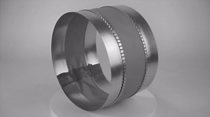 Repa Market 12" Inch Flexible Male Fit Duct Connector – Galvanized Steel Round Pipe Extender for Spiral Ducts – Vibration & Noise Reduction Coupler for HVAC Systems, Exhaust and Dryer Vent Connections