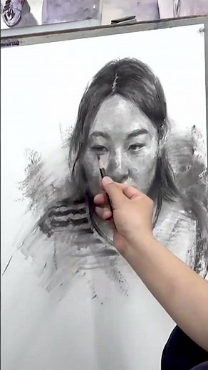 간단한 인체 상반신 콩테 드로잉~~^^