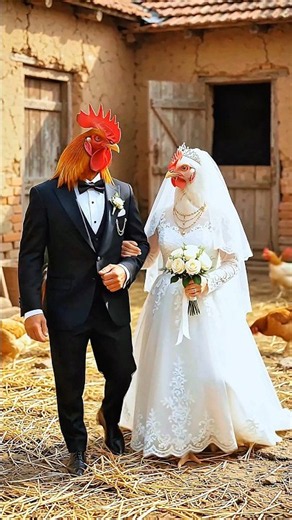🐔💍 The Funniest Chicken Wedding Ever! 😂❤️ You Won’t Believe This!#shorts #funny #chicken #foryou