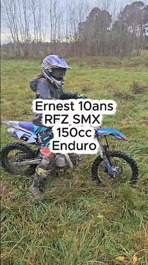 Ernest 10 ans avec sa dirtbike rfz smx 150cc !