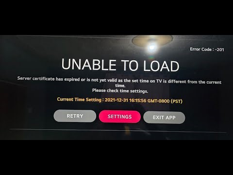 LG Tv Unable to Load Problem {Error Code:-201}