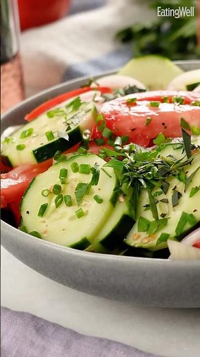 Summer Tomato, Onion & Cucumber Salad Recipe!