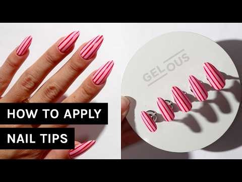 How to Apply Nail Tips With Sticky Tabs and Create Stripe Nail Art