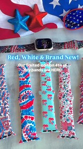 🇺🇸 Sparklers? Check. BBQ? Check. Fancy Band? YEP. Our 4th of July collection just landed and it’s firework fabulous! Shop now — these won’t last longer than a sparkler on the 4th! 🍒⭐️💥🇺🇸 | Fancy Bands