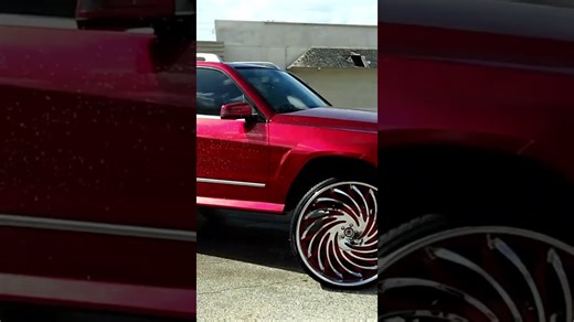 Candy Red GLK350 Mercedes on 30”s