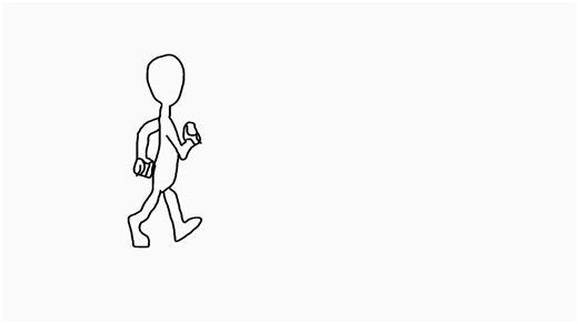2D walk cycle animation, Ashish Pandey