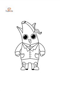 Coloriage Fortnite Funko POP Peely ♥ En ligne ou imprimer