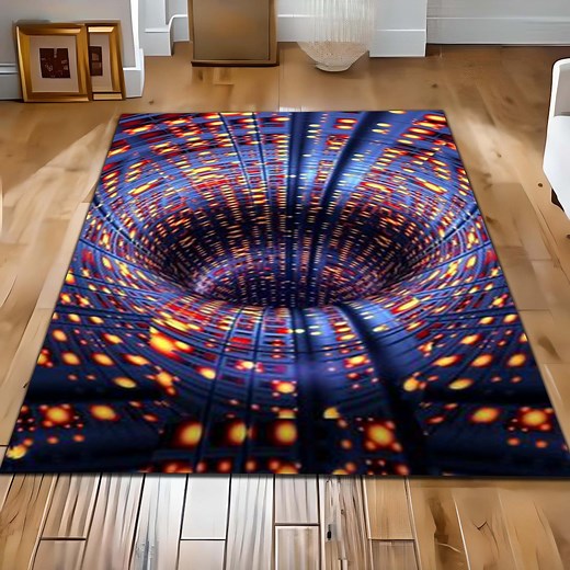 Vortex Rug, 3D Vortex Rug, Illusion Rug, Optical Illusion, Colorful Vortex Rug, Area Salon Rug, Home Decor Rug, Play Room Rug, Kids Room Rug - Etsy