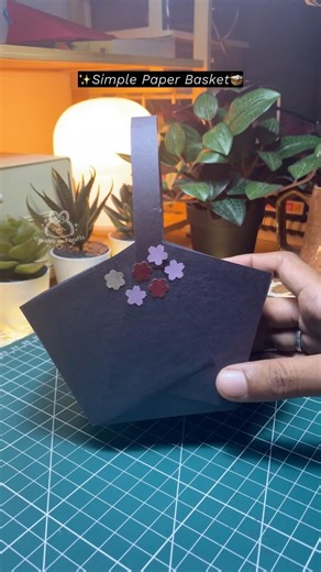 Simple Paper Basket Tutorial ✂️ #craft #diy #easycraft