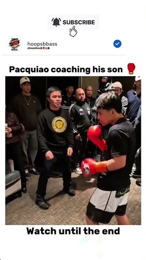 Pacquiao coaching his son 🥊 #shorts #boxing #viralvideo #fyp #usa