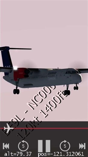 SAS Q400 Landing