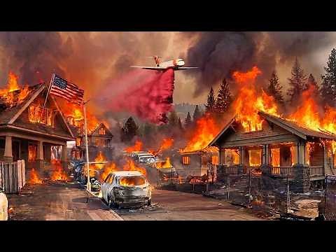 Wildfire Evacuation in Spokane, Washington! Massive Fire Destroys Home after Home, People Trapped