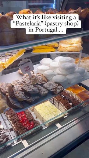 What it’s like visiting a Pastelaria (pastry shop) in Portugal…do you spot your favorite? #portugal #pastry | For the Love of Portuguese Food / Milena Rodrigues