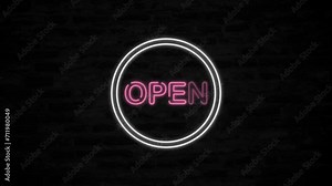 4K Neon Open Writing Animation: Eye-Catching Light Display for Marketing and Promotions