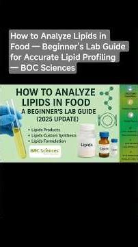#lipidanalysis #foodlipids #lipidextraction #foodchemistry #labguide #bocsciences