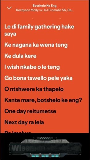 Botshelo Ke Eng - Trechyson Molly vx, DJ Promatic SA & Dendofela | Lyrics (Line 1)