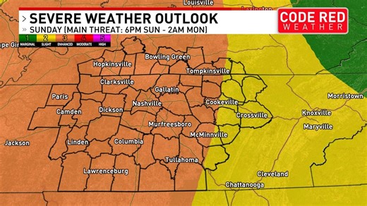 Severe storms,75 mph winds possible Sunday night into Monday morning