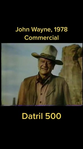 John Wayne Datril 500 Commercial from 1978