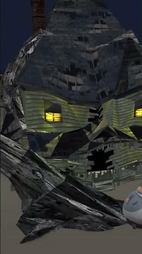 Mayor Shelbourne get Killed by Monster House #animation #tests #prisma3danimation