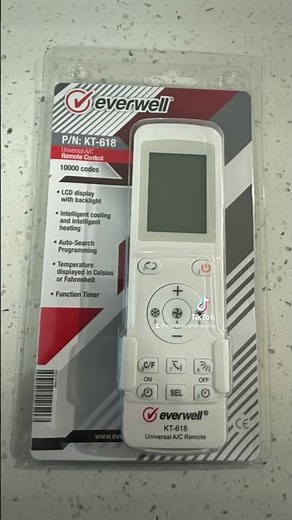 Everwell KT-618 Universal Remote for Mini Split with 1000 codes. #7868553740 #martinairandheating