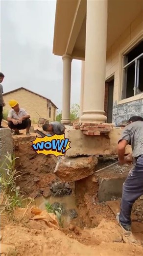 Horizontal movement process of concrete structure villas