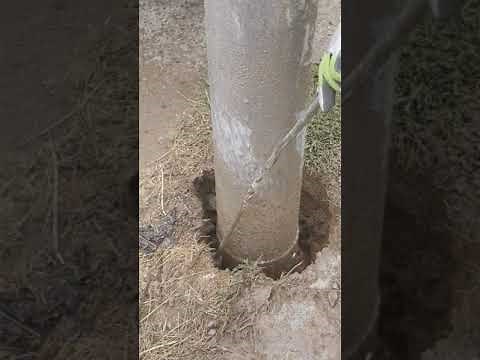 Hydro Excavating post hole in less than 5 minutes