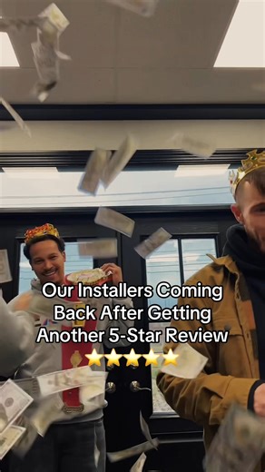 Installer energy after another 5-star review 🔥 Your turn? #FiveStarService #HappyCustomers #HomeImprovement #WindowExpo #BathExpo | Window Expo Cleveland