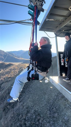 Defying Gravity on the Nevis swing #queenstown #nevisswing #queenstownnewzealand