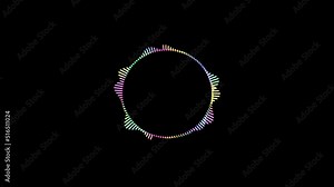 Audio visualizers Circle Frame. Music waves oscillate. Digital Sound wave or frequency Frame.