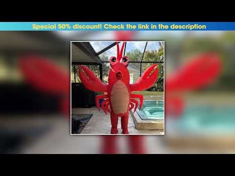 Review Adult Lobster Inflatable Costume Ocean Animal Series Cosplay Dress Up Set beach Party Funny•