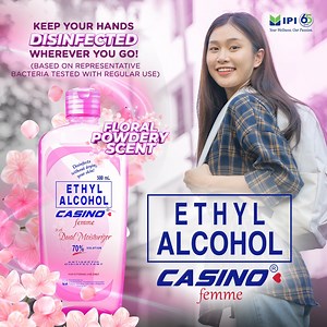 3.2K reactions · 11 shares | Get the right alcohol na may dual moisturizer at disinfectant (based on representative bacteria tested) — try Ethyl Alcohol (Casino Femme with Dual Moisturizer)! Available at: Shopee:https://tinyurl.com/CasinoSaShopee Lazada: https://tinyurl.com/CasinoSaLazada #CasiNOsaGerms (based on representative bacteria tested) #SayYEStoGoodVibes If symptoms persist, consult your doctor. ASC REFERENCE NO.: I0005P061924C | Casino Ethyl Alcohol | Facebook