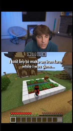 Asked for Iron Farm… He Built a Wheat Farm Covered in Iron?! 💀